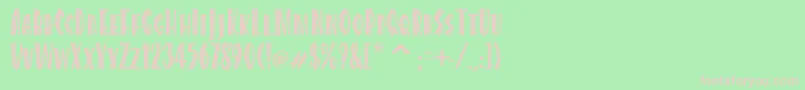 Шрифт CaribbeanitcTtRoman – розовые шрифты на зелёном фоне