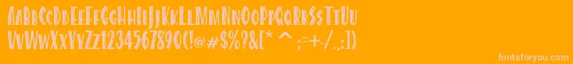 CaribbeanitcTtRoman Font – Pink Fonts on Orange Background