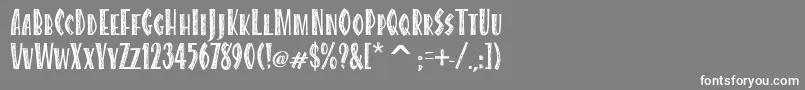 CaribbeanitcTtRoman Font – White Fonts on Gray Background