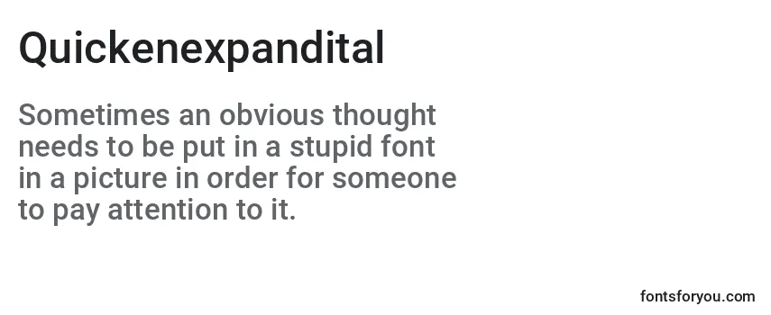 Quickenexpandital Font