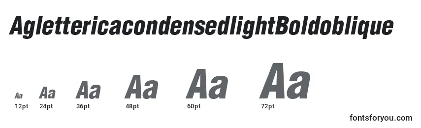 AglettericacondensedlightBoldoblique Font Sizes