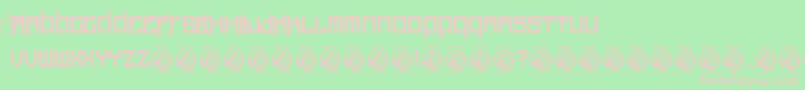 HoodrichRegular Font – Pink Fonts on Green Background