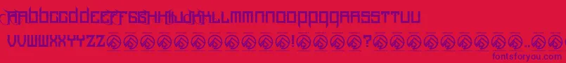 HoodrichRegular Font – Purple Fonts on Red Background