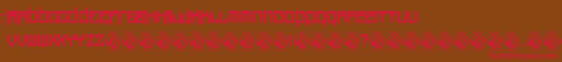 HoodrichRegular Font – Red Fonts on Brown Background