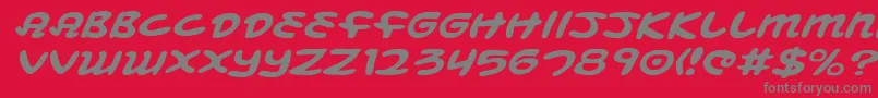Mbeansei Font – Gray Fonts on Red Background