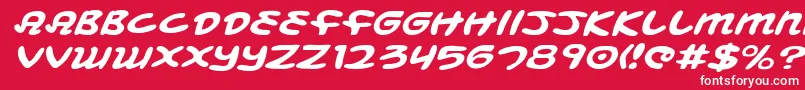Mbeansei Font – White Fonts on Red Background