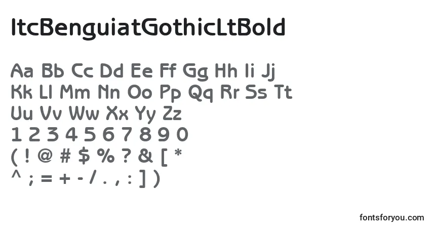 Fuente ItcBenguiatGothicLtBold - alfabeto, números, caracteres especiales