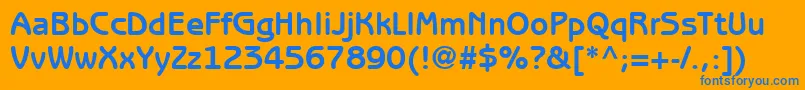 ItcBenguiatGothicLtBold Font – Blue Fonts on Orange Background