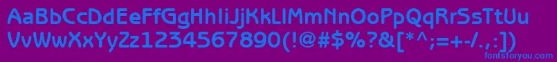 ItcBenguiatGothicLtBold Font – Blue Fonts on Purple Background