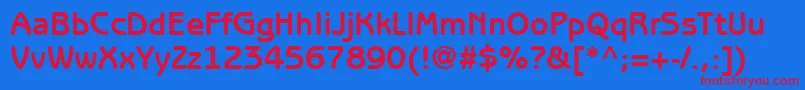 ItcBenguiatGothicLtBold Font – Red Fonts on Blue Background