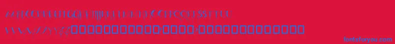 OrganicFear Font – Blue Fonts on Red Background