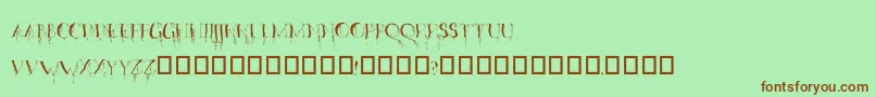 OrganicFear Font – Brown Fonts on Green Background