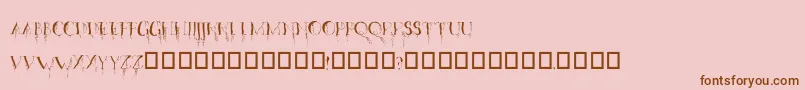 OrganicFear Font – Brown Fonts on Pink Background