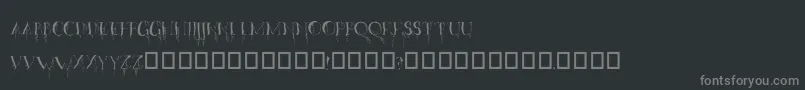 OrganicFear Font – Gray Fonts on Black Background