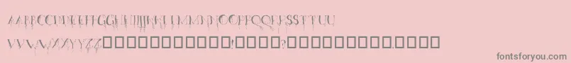 OrganicFear-Schriftart – Graue Schriften auf rosa Hintergrund