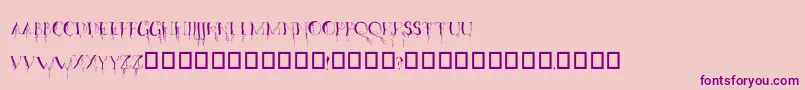 OrganicFear Font – Purple Fonts on Pink Background