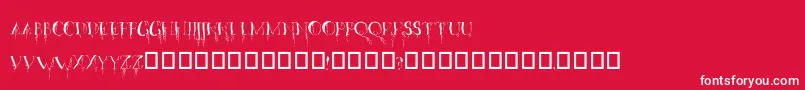 OrganicFear Font – White Fonts on Red Background