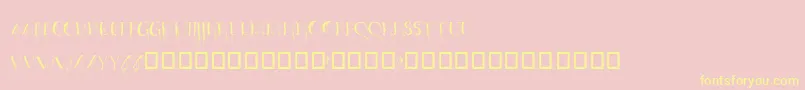 OrganicFear Font – Yellow Fonts on Pink Background