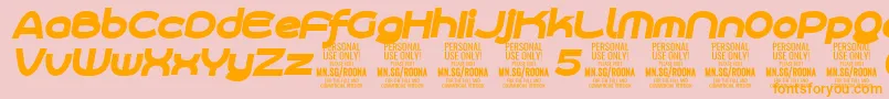 RoonasansblitPersonalUse Font – Orange Fonts on Pink Background