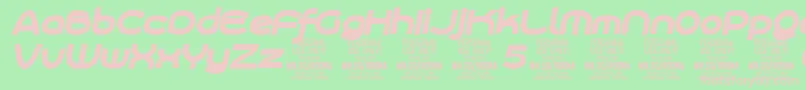 RoonasansblitPersonalUse Font – Pink Fonts on Green Background