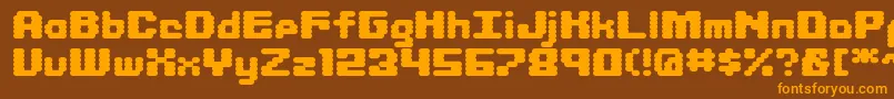 Libritabs Font – Orange Fonts on Brown Background
