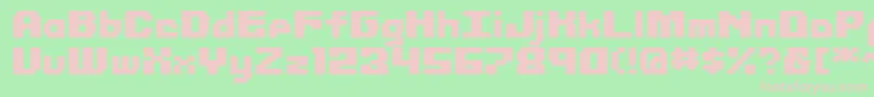 Libritabs-fontti – vaaleanpunaiset fontit vihreällä taustalla