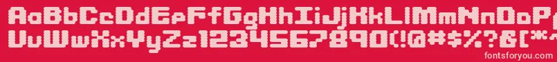 Libritabs Font – Pink Fonts on Red Background