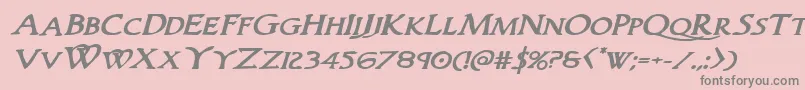 Woodgodboldexpandital Font – Gray Fonts on Pink Background