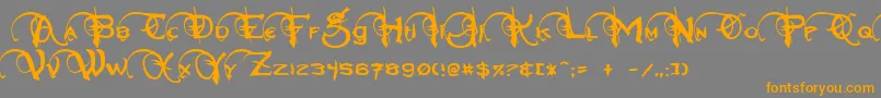 NeverwinterNormal Font – Orange Fonts on Gray Background