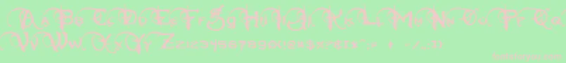 NeverwinterNormal Font – Pink Fonts on Green Background