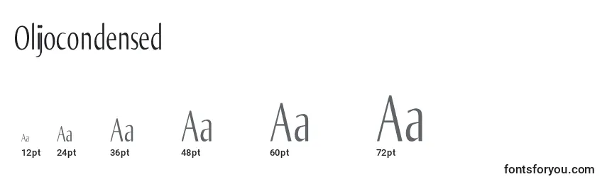 Olijocondensed Font Sizes