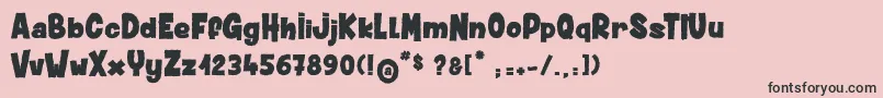 DustyMuffin-Schriftart – Schwarze Schriften auf rosa Hintergrund