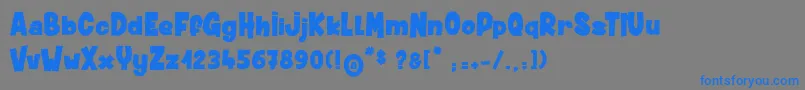 DustyMuffin-Schriftart – Blaue Schriften auf grauem Hintergrund