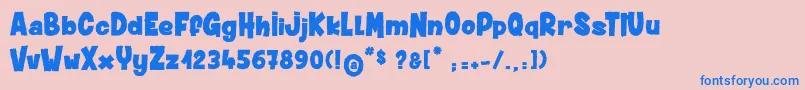 Подробнее о шрифте DustyMuffin Шрифт DustyMuffin – синие шрифты на розовом фоне