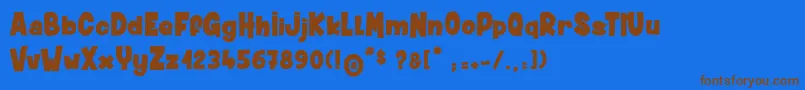 Подробнее о шрифте DustyMuffin Шрифт DustyMuffin – коричневые шрифты на синем фоне