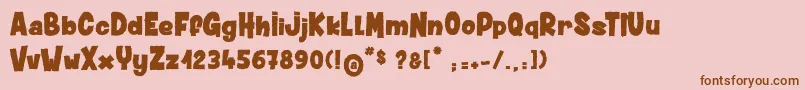 Подробнее о шрифте DustyMuffin Шрифт DustyMuffin – коричневые шрифты на розовом фоне