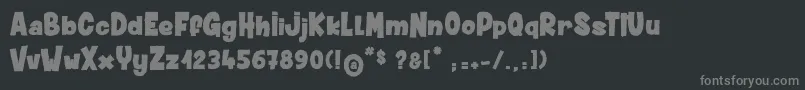 DustyMuffin Font – Gray Fonts on Black Background