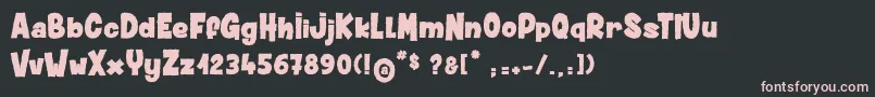 フォントDustyMuffin – 黒い背景にピンクのフォント