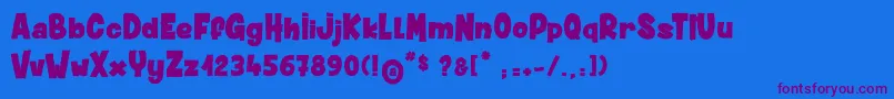 Weitere Informationen zur DustyMuffin-Schriftart DustyMuffin-Schriftart – Violette Schriften auf blauem Hintergrund