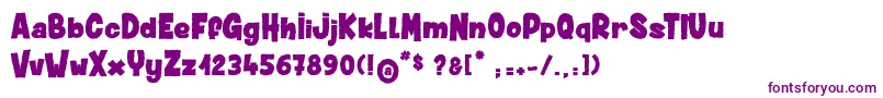 フォントDustyMuffin – 白い背景に紫のフォント