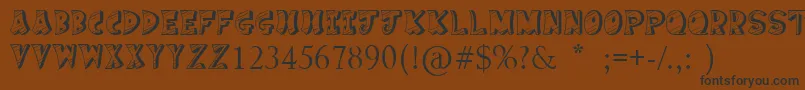 CakeNom Font – Black Fonts on Brown Background