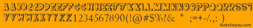 CakeNom Font – Black Fonts on Orange Background