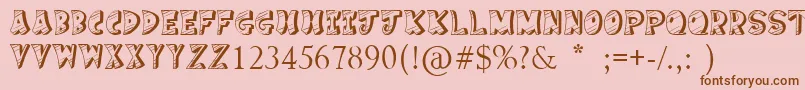 CakeNom Font – Brown Fonts on Pink Background