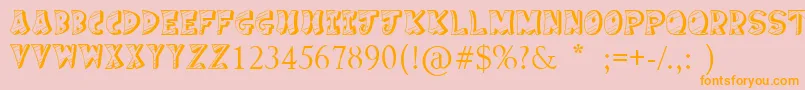 CakeNom Font – Orange Fonts on Pink Background