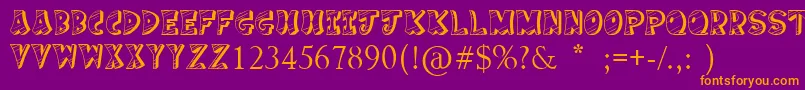 CakeNom Font – Orange Fonts on Purple Background