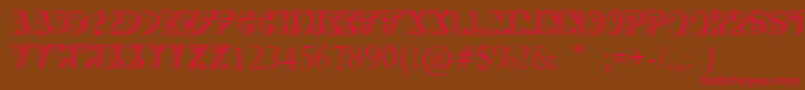 CakeNom Font – Red Fonts on Brown Background