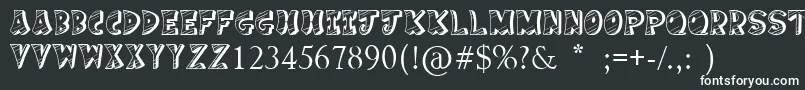 フォントCakeNom – 黒い背景に白い文字