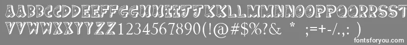 フォントCakeNom – 灰色の背景に白い文字