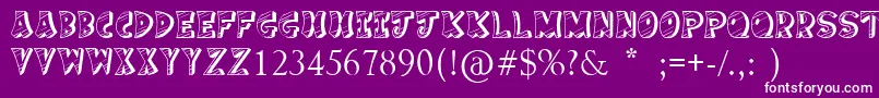 CakeNom Font – White Fonts on Purple Background