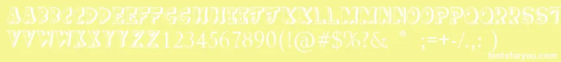 フォントCakeNom – 黄色い背景に白い文字